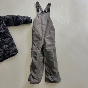 Lands' End Charcoal Snow Bib Overalls